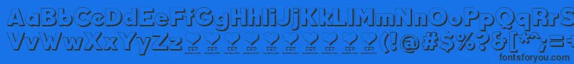 Шрифт DurumKebabFfp – чёрные шрифты на синем фоне