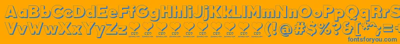 DurumKebabFfp Font – Blue Fonts on Orange Background