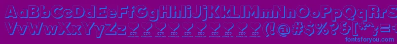 DurumKebabFfp Font – Blue Fonts on Purple Background