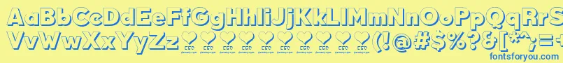 DurumKebabFfp Font – Blue Fonts on Yellow Background