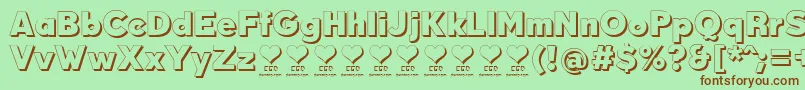 DurumKebabFfp Font – Brown Fonts on Green Background