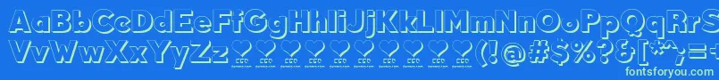 DurumKebabFfp Font – Green Fonts on Blue Background