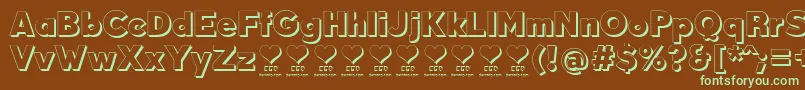 DurumKebabFfp Font – Green Fonts on Brown Background