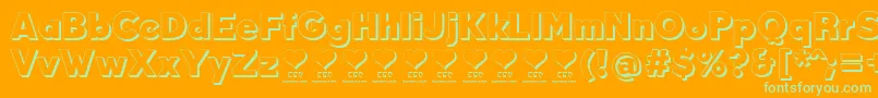 DurumKebabFfp Font – Green Fonts on Orange Background
