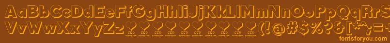 DurumKebabFfp Font – Orange Fonts on Brown Background