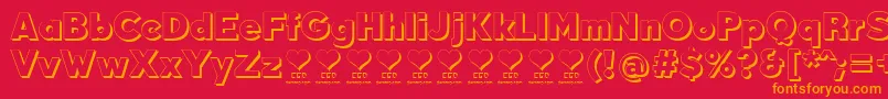 DurumKebabFfp Font – Orange Fonts on Red Background