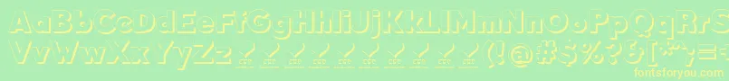 DurumKebabFfp Font – Yellow Fonts on Green Background
