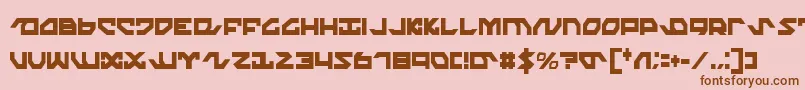 Nightrunnerec Font – Brown Fonts on Pink Background