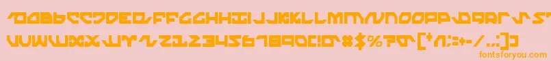 Nightrunnerec Font – Orange Fonts on Pink Background