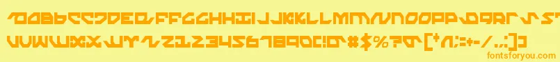 Nightrunnerec Font – Orange Fonts on Yellow Background