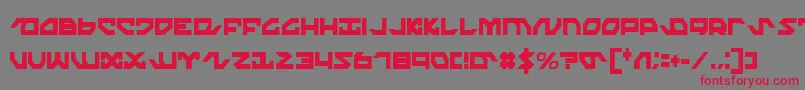 Nightrunnerec-Schriftart – Rote Schriften auf grauem Hintergrund