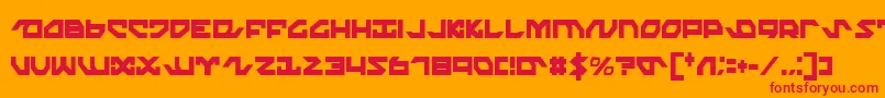 Nightrunnerec Font – Red Fonts on Orange Background