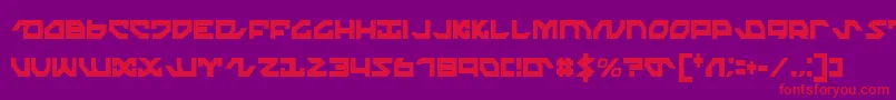 Nightrunnerecフォントについての詳細 フォントNightrunnerec – 紫の背景に赤い文字