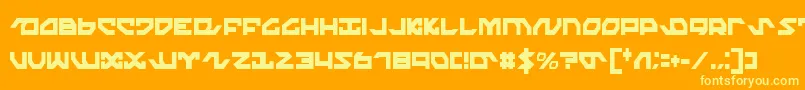 フォントNightrunnerec – オレンジの背景に黄色の文字