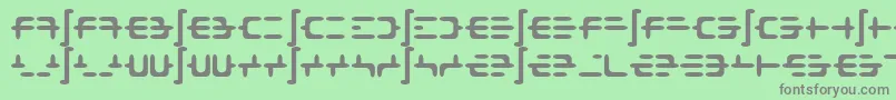 フォントDeoxy – 緑の背景に灰色の文字