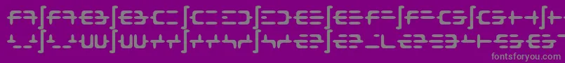 フォントDeoxy – 紫の背景に灰色の文字