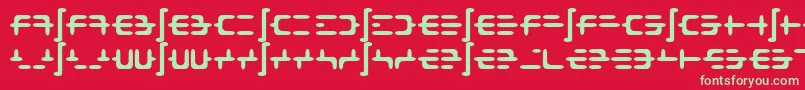 フォントDeoxy – 赤い背景に緑の文字