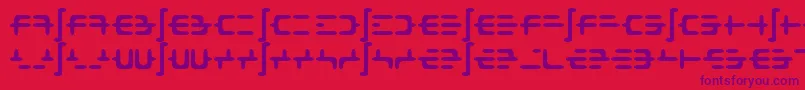 Deoxy Font – Purple Fonts on Red Background