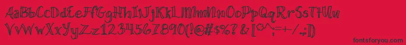 WideOpenSpaces Font – Black Fonts on Red Background