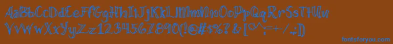 WideOpenSpaces Font – Blue Fonts on Brown Background