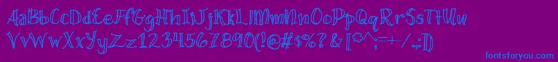 WideOpenSpaces Font – Blue Fonts on Purple Background