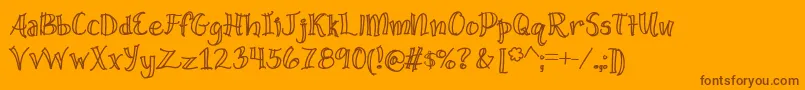 WideOpenSpaces Font – Brown Fonts on Orange Background
