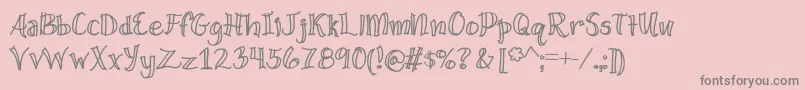 WideOpenSpaces Font – Gray Fonts on Pink Background