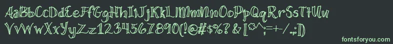 WideOpenSpaces Font – Green Fonts on Black Background