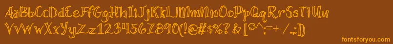 WideOpenSpaces Font – Orange Fonts on Brown Background