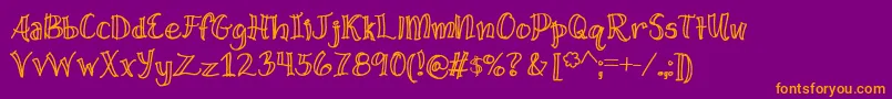WideOpenSpaces Font – Orange Fonts on Purple Background