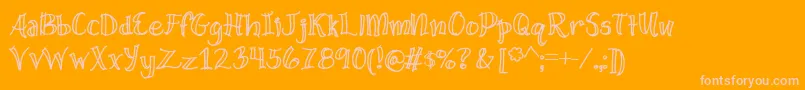 WideOpenSpaces Font – Pink Fonts on Orange Background