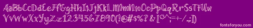 WideOpenSpaces Font – Pink Fonts on Purple Background