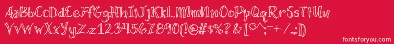 WideOpenSpaces Font – Pink Fonts on Red Background