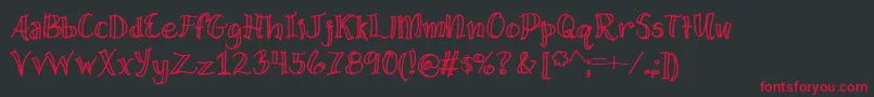 WideOpenSpaces-Schriftart – Rote Schriften auf schwarzem Hintergrund