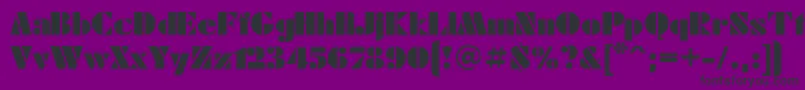 フォントFuturaeugeniaCyrillic – 紫の背景に黒い文字