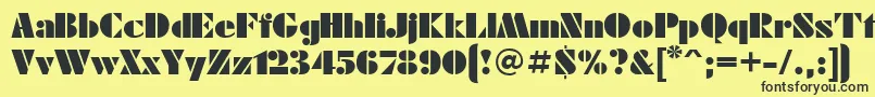 FuturaeugeniaCyrillic Font – Black Fonts on Yellow Background