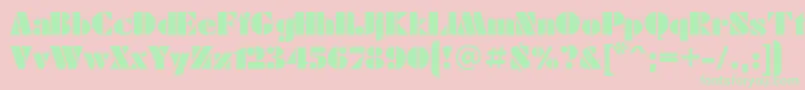 FuturaeugeniaCyrillic Font – Green Fonts on Pink Background