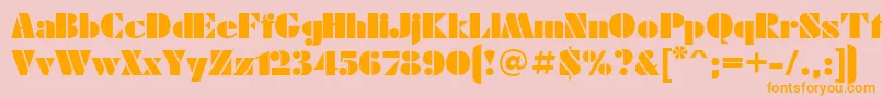 FuturaeugeniaCyrillic Font – Orange Fonts on Pink Background