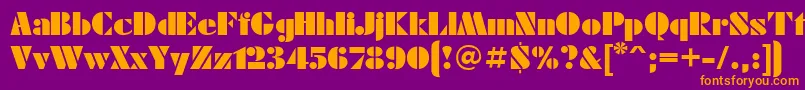 FuturaeugeniaCyrillic Font – Orange Fonts on Purple Background
