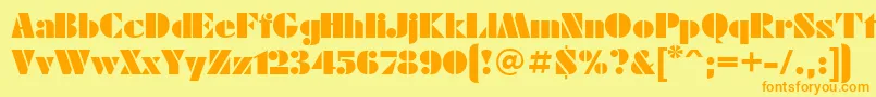 FuturaeugeniaCyrillic Font – Orange Fonts on Yellow Background