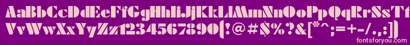 FuturaeugeniaCyrillic Font – Pink Fonts on Purple Background