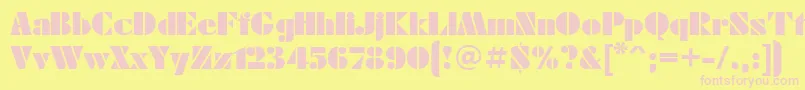 FuturaeugeniaCyrillic Font – Pink Fonts on Yellow Background