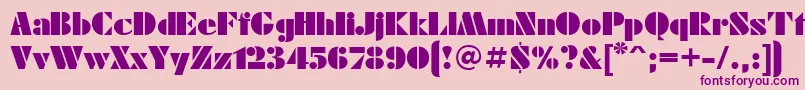 Czcionka FuturaeugeniaCyrillic – fioletowe czcionki na różowym tle