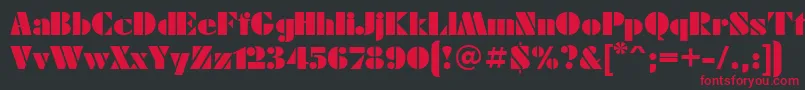 FuturaeugeniaCyrillic Font – Red Fonts on Black Background