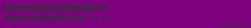 Ravenscroft-Schriftart – Schwarze Schriften auf violettem Hintergrund