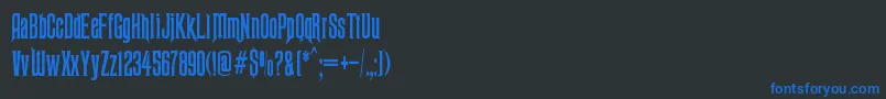 Ravenscroft Font – Blue Fonts on Black Background