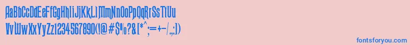 Ravenscroft Font – Blue Fonts on Pink Background