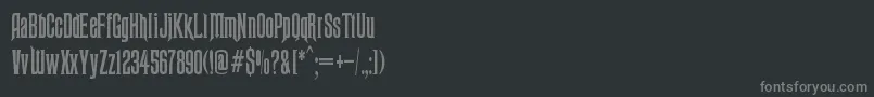 Ravenscroft Font – Gray Fonts on Black Background