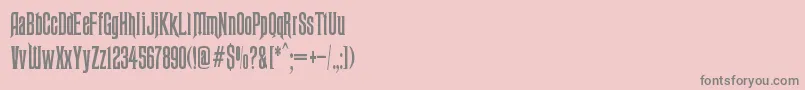 Ravenscroft Font – Gray Fonts on Pink Background