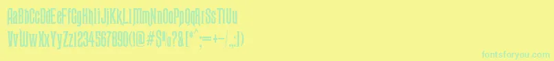 Police Ravenscroft – polices vertes sur fond jaune